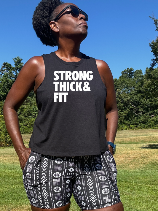 Strong Thick Fit  Racerback Crop Tank