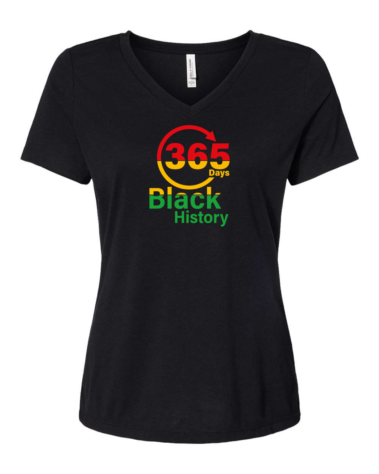 Black History  365 Tri- Blend V-Neck T-Shirt