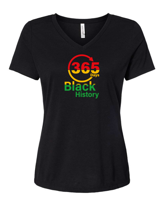 Black History  365 Tri- Blend V-Neck T-Shirt