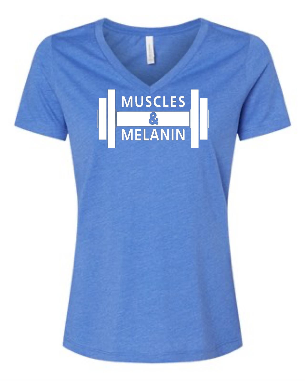 Muscles & Melanin Tri- Blend V-Neck T-Shirt