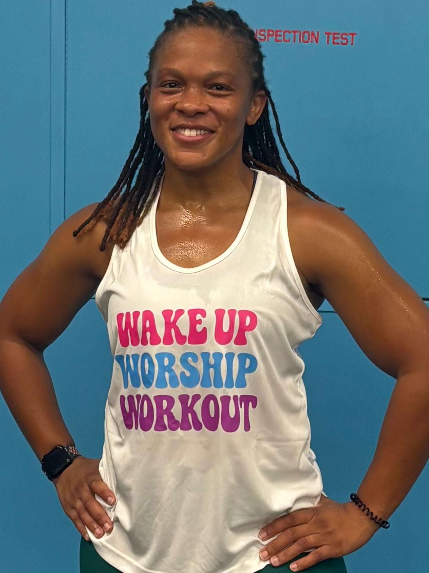 Wake Up Worship Racerback Tank Top