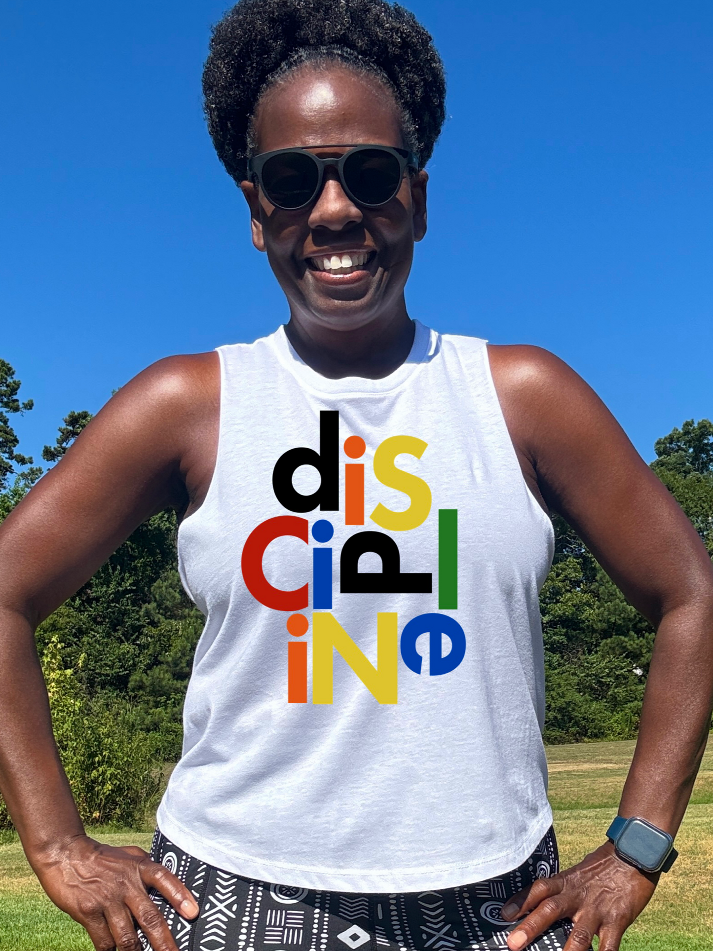 Discipline Racerback Crop Tank - EXPO