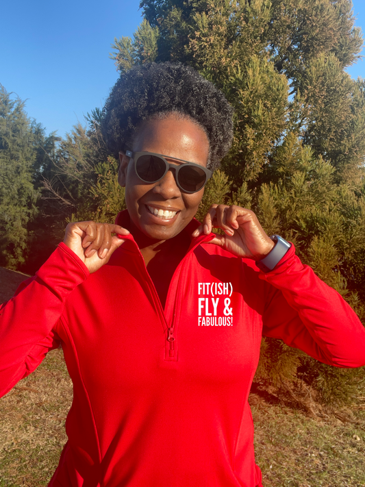 Fit(ish) Fly & Fabulous! 1/4 Zip Performance Pullover