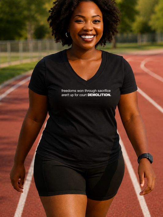 Freedom & Sacrifice Tri- Blend V-Neck T-Shirt
