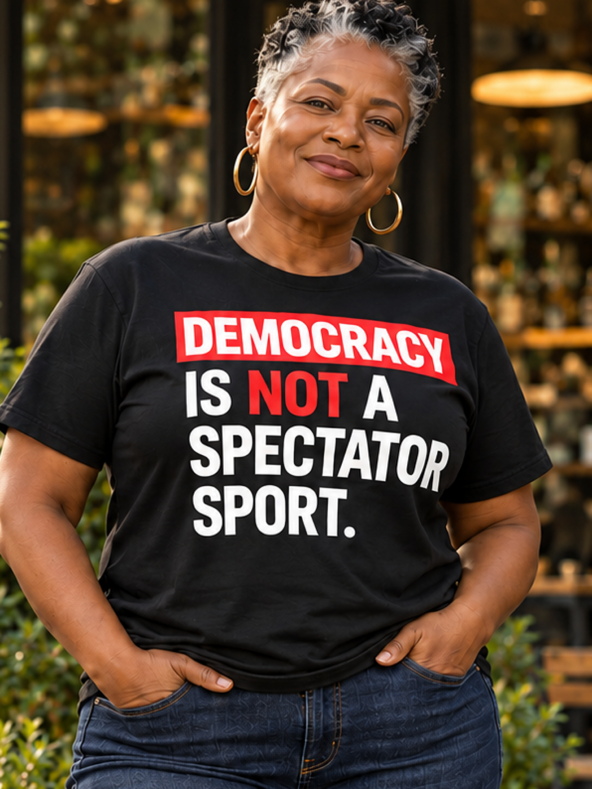 Democracy is Not a Spectator Sport Unisex Tri-Blend  T-Shirt