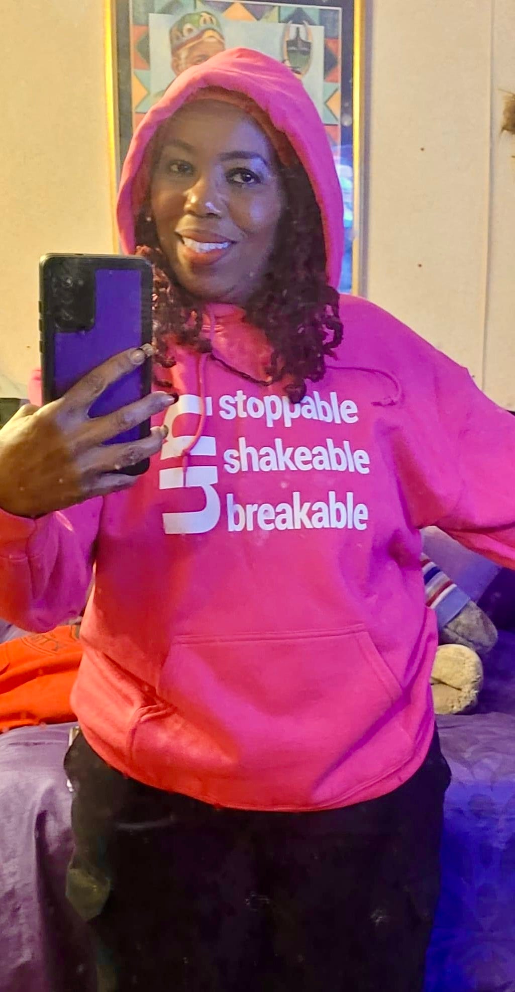 Unstoppable Unshakeable Unbreakable Bright Colors Hoodie