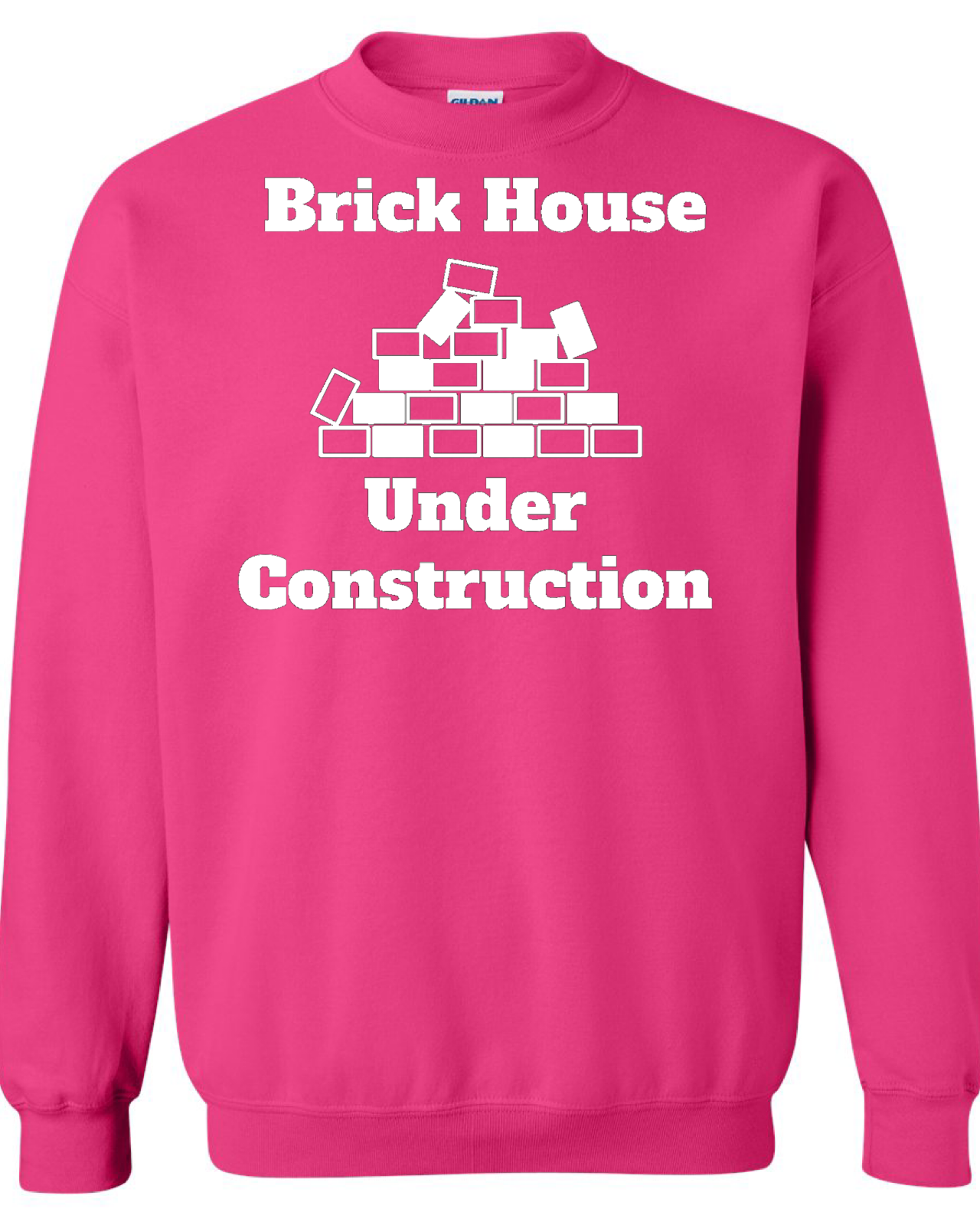 Brick House Under Construction  Crewneck Sweatshirt