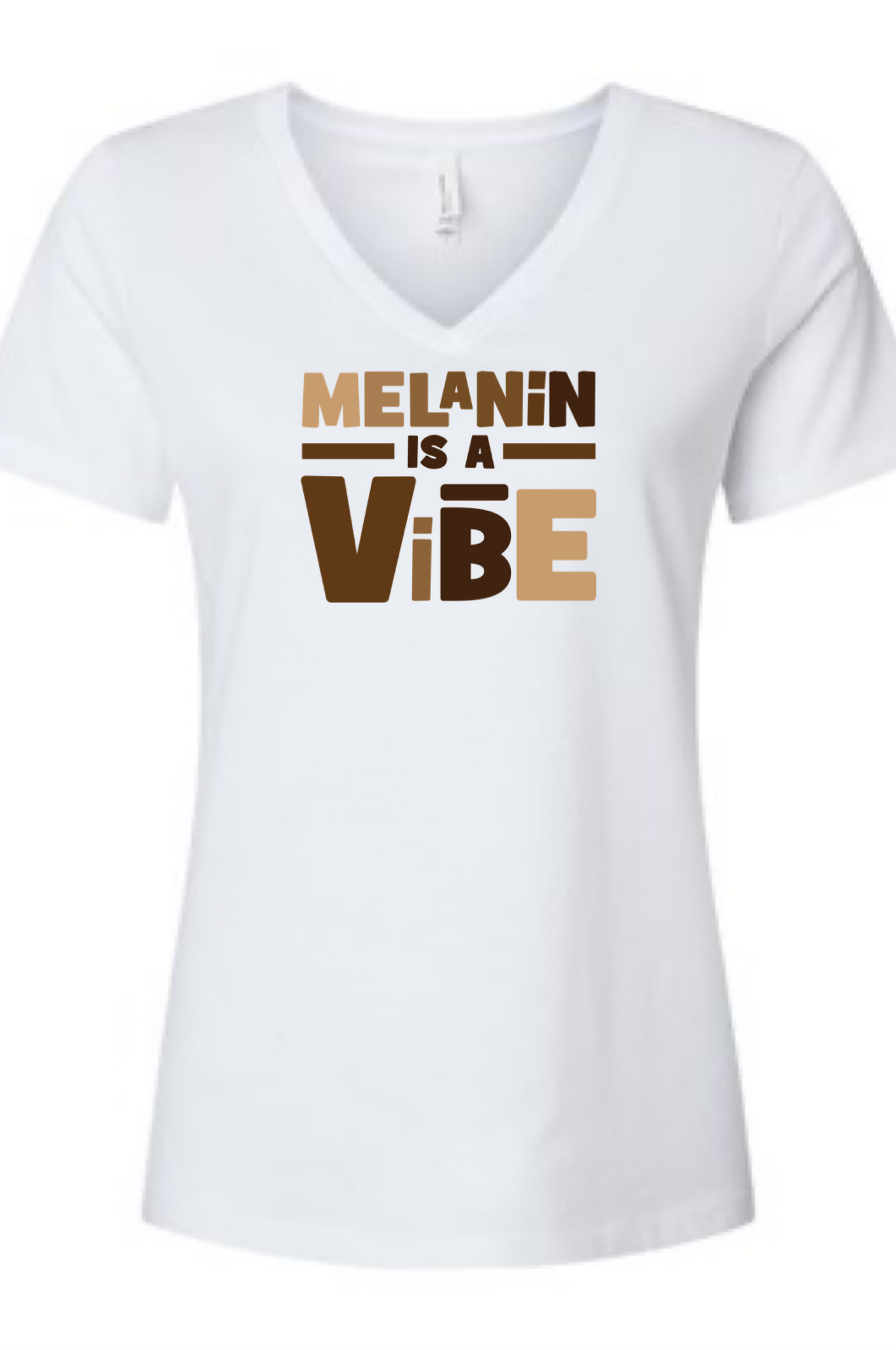 Melanin is a Vibe Tri- Blend V-Neck T-Shirt