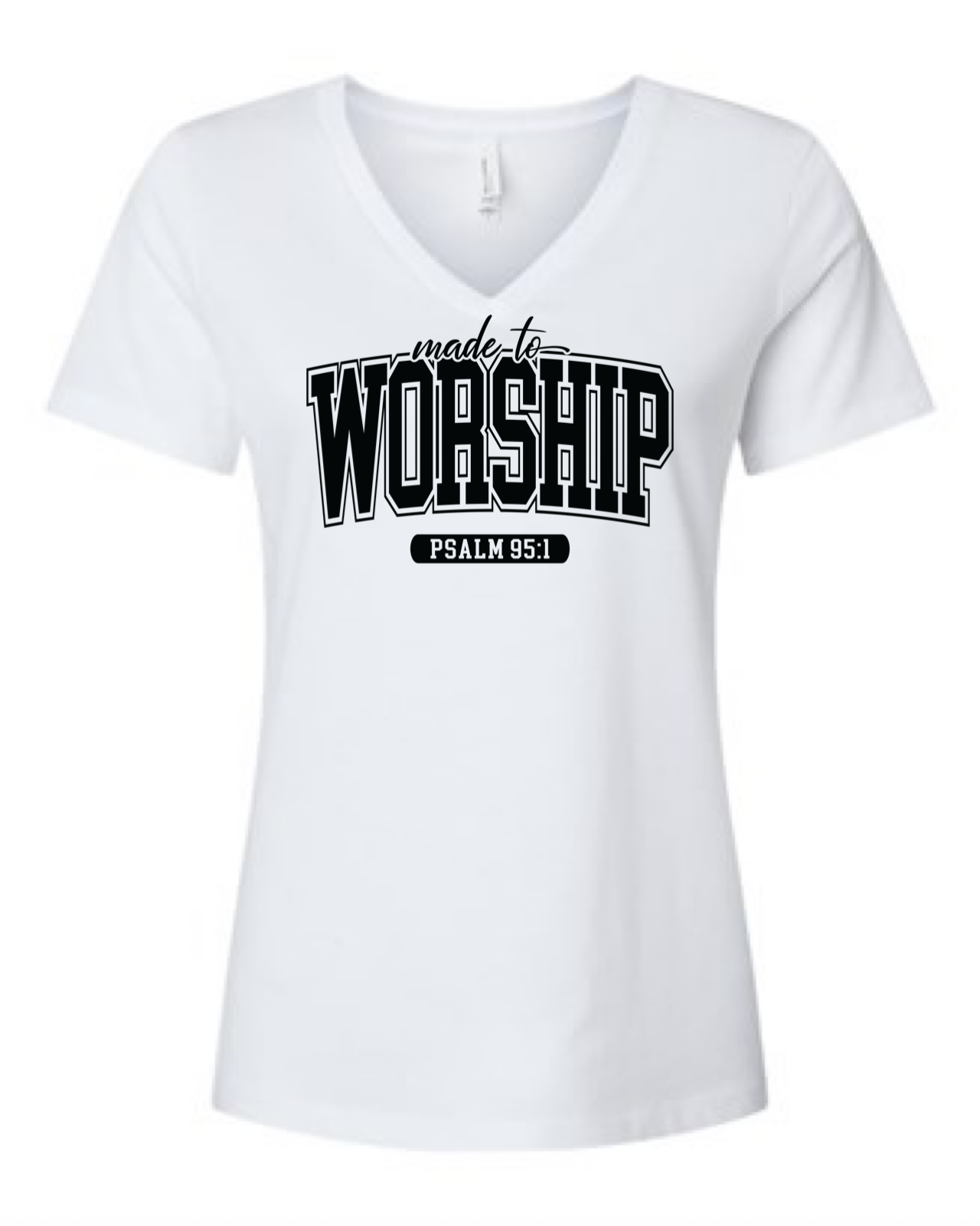 Made To Worship Tri- Blend V-Neck T-Shirt