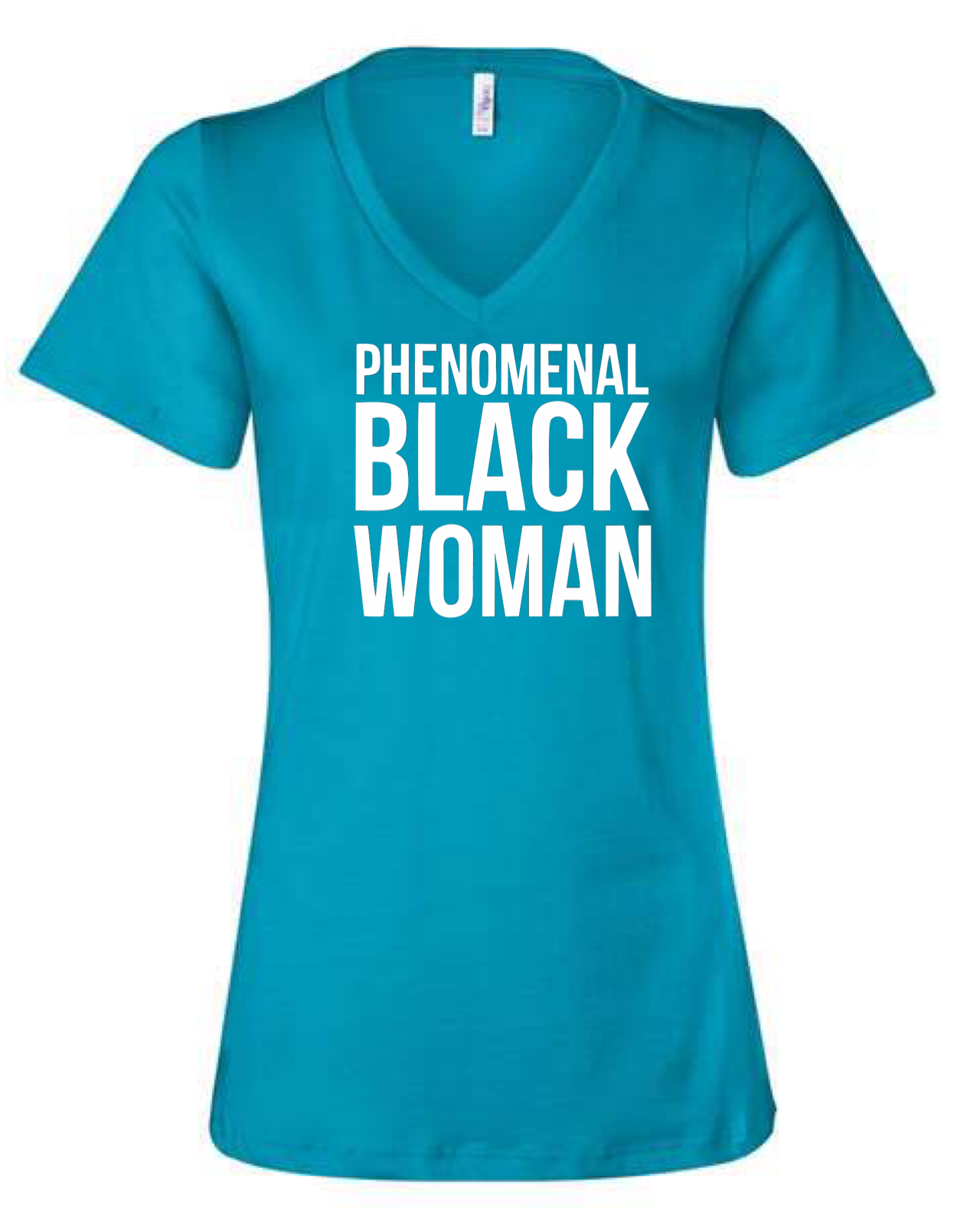 Phenomenal Black Woman Fitted V-Neck T-Shirt