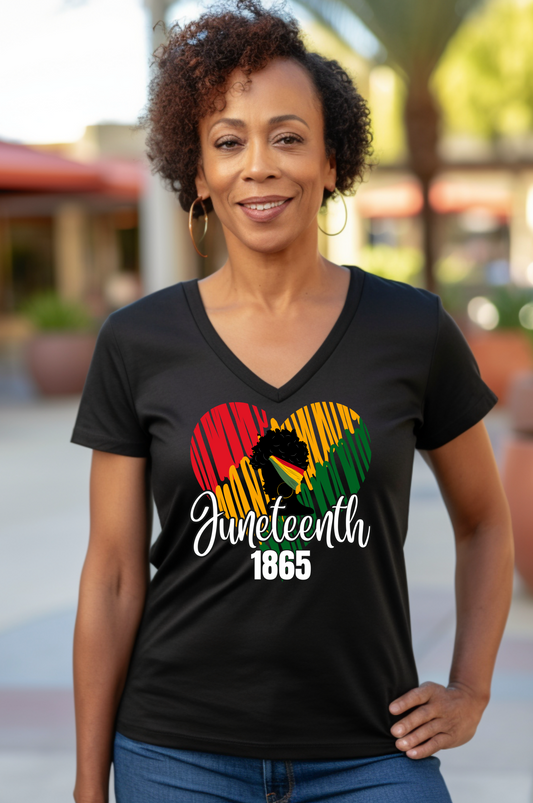 Juneteenth Celebration  Tri-Blend V-Neck T-shirt