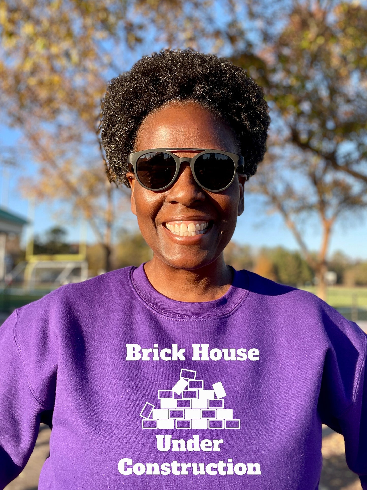 Brick House Under Construction  Crewneck Sweatshirt