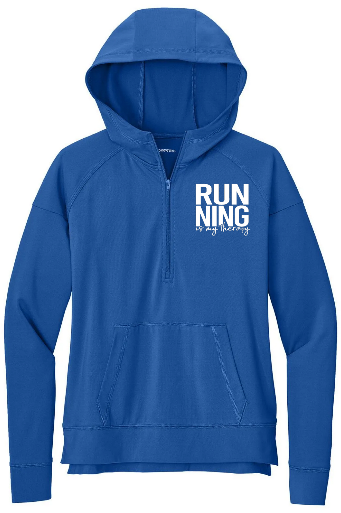 Running is My Therapy 1/4 Zip Performance Hoodie