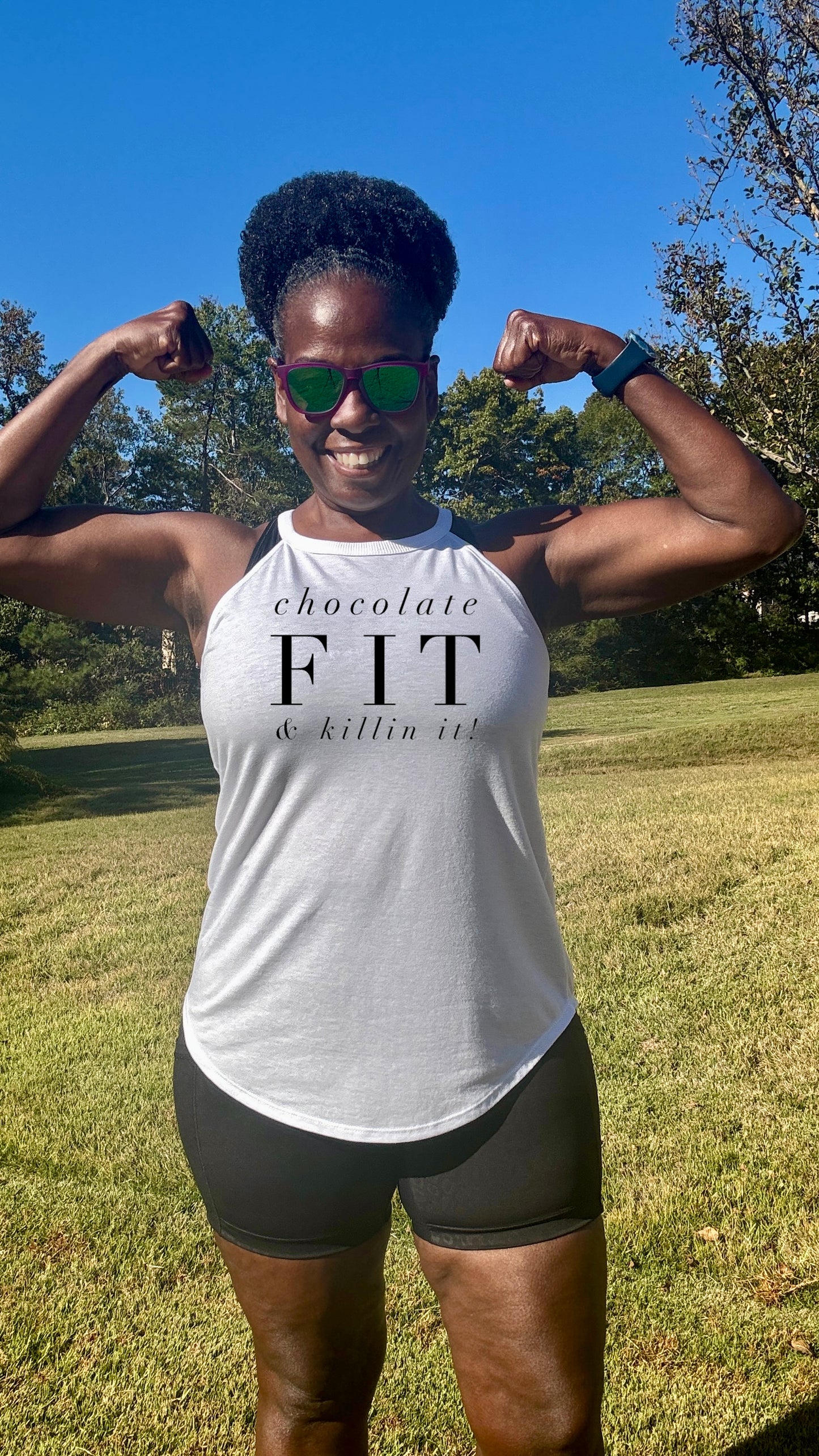 Chocolate Fit & Killin It Rocker Tank