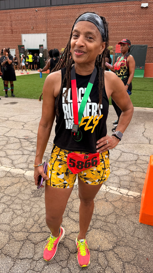 Black Runners Are Fly Racerback Crop Tank