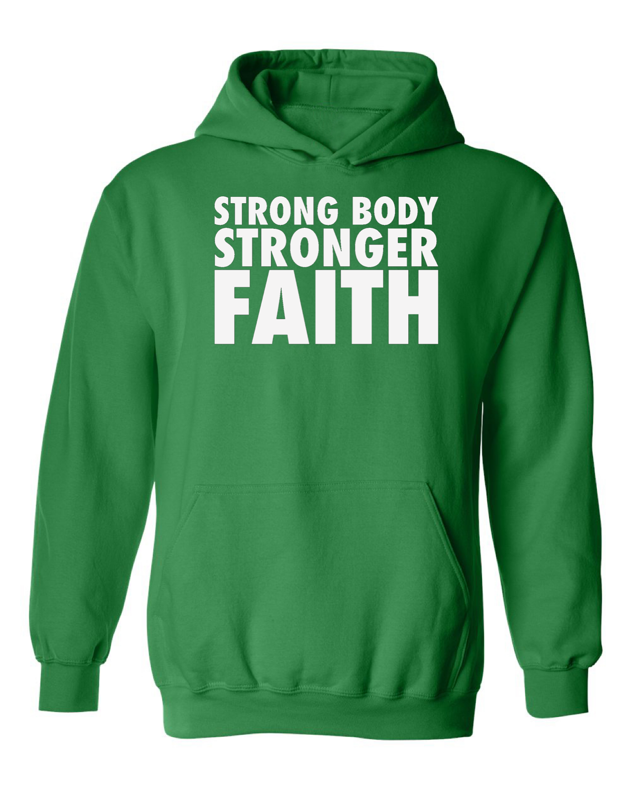 Strong Body Stronger Faith Bright Colors Hoodie