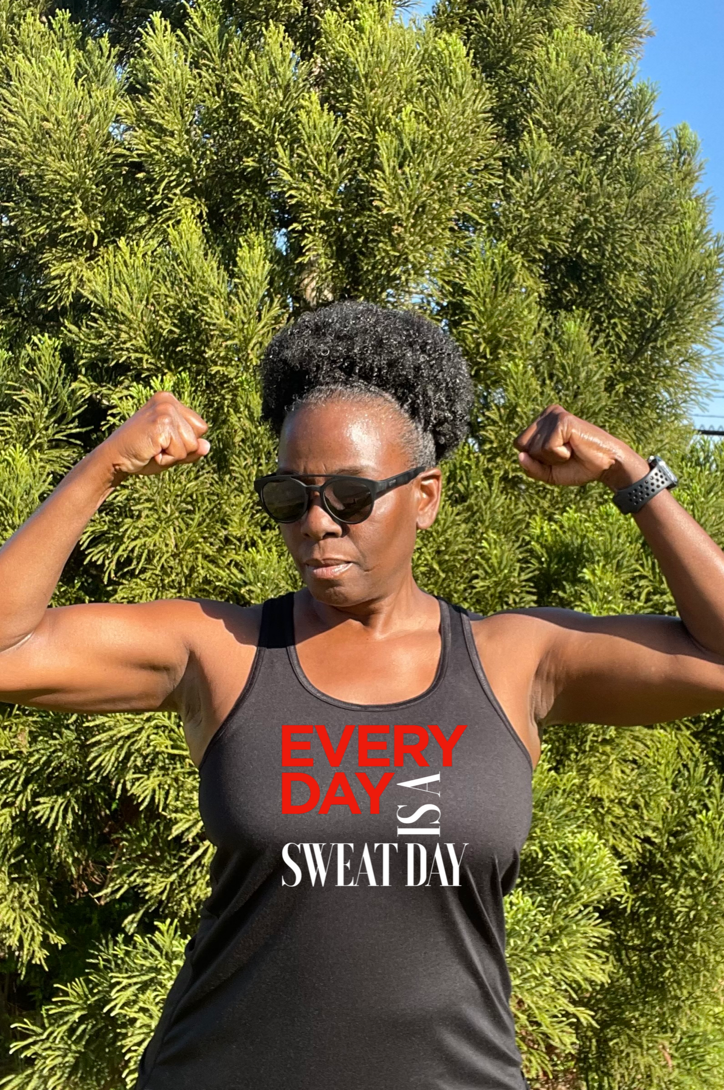 Every Day Is A Sweat Day Racerback Tank Top