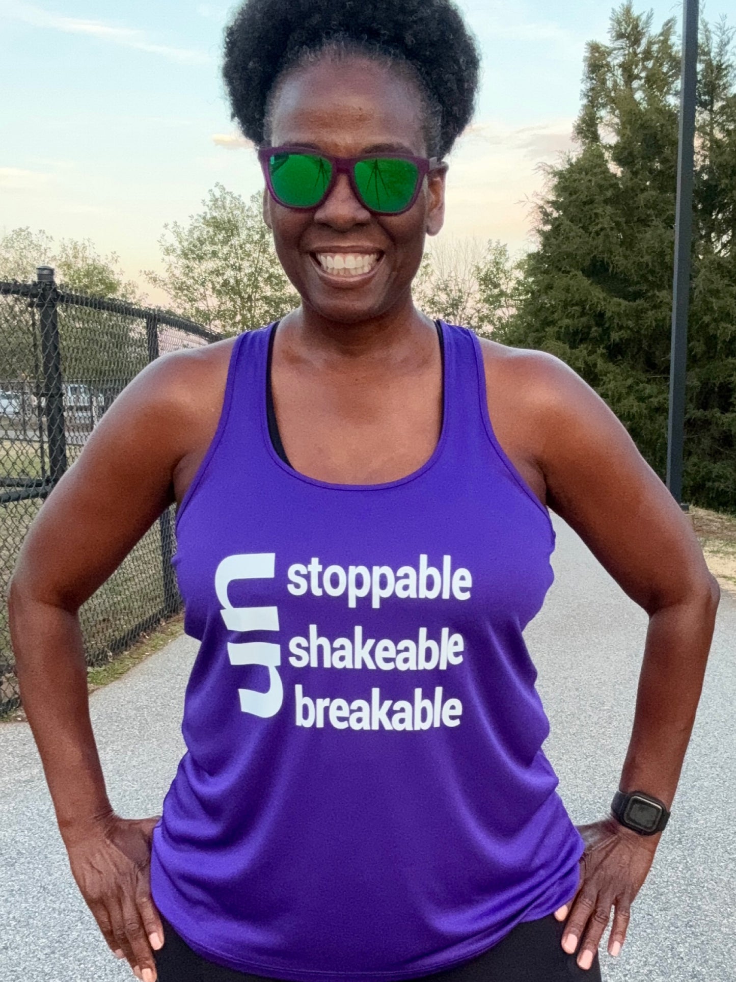 Unstoppable Unbreakable Unshakeable Racerback Tank Top - Expo