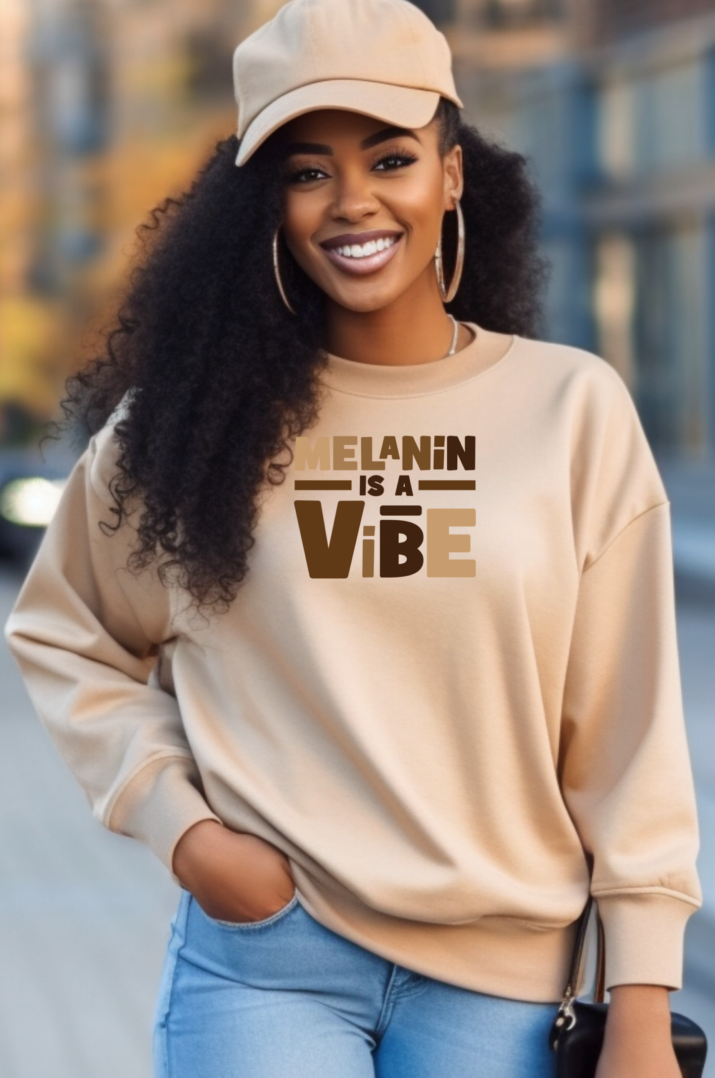 Melanin is A Vibe Crewneck Sweatshirt