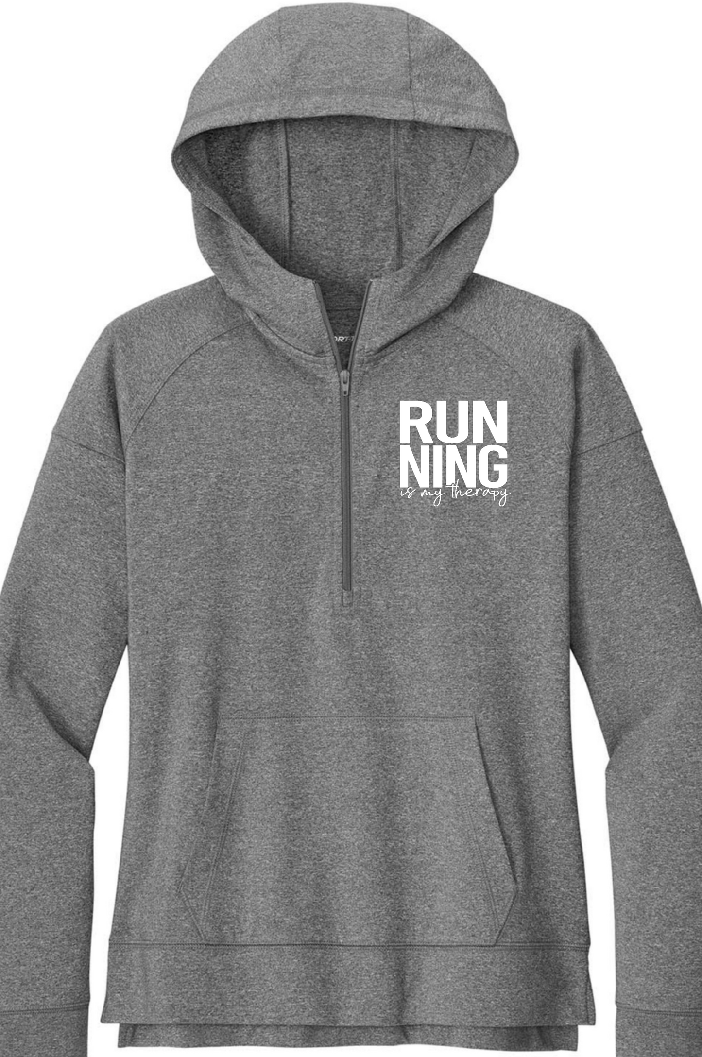 Running is My Therapy 1/4 Zip Performance Hoodie