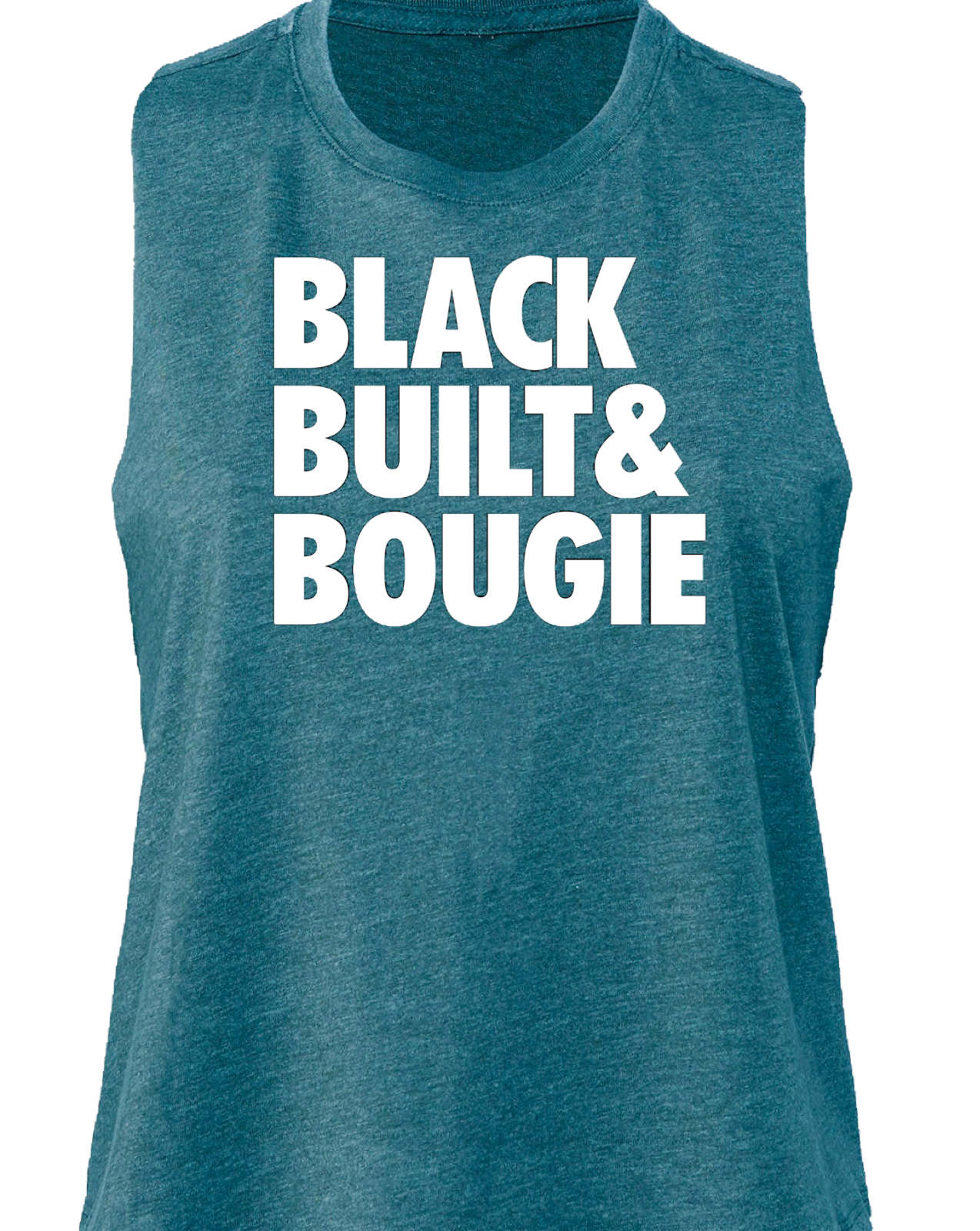 Black Built Bougie Racerback Crop Tank