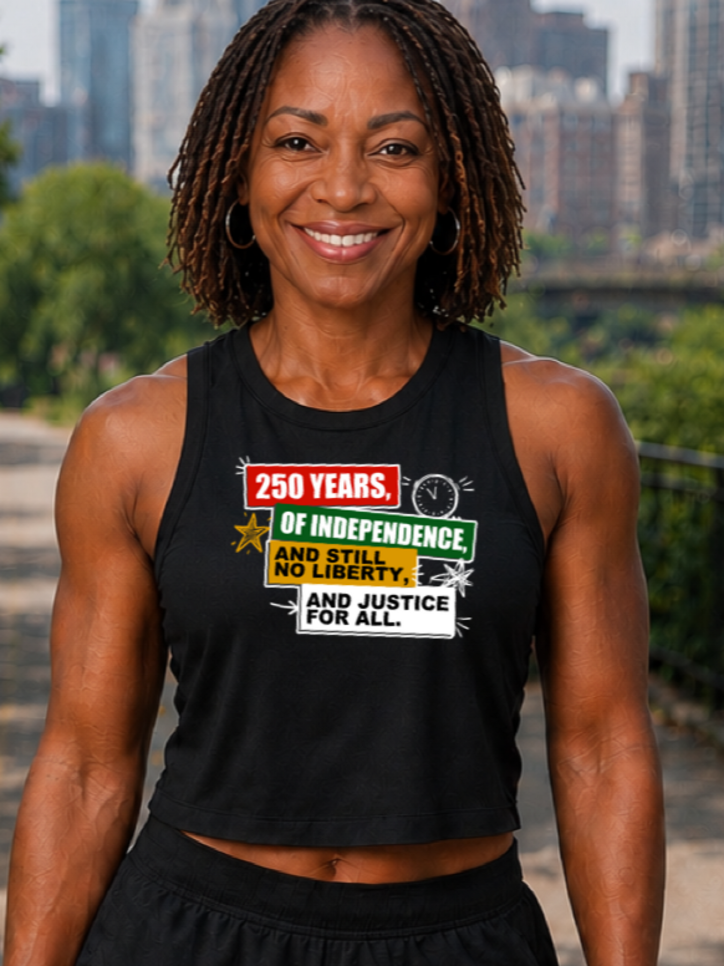 No Liberty No Justice  Crop Tank