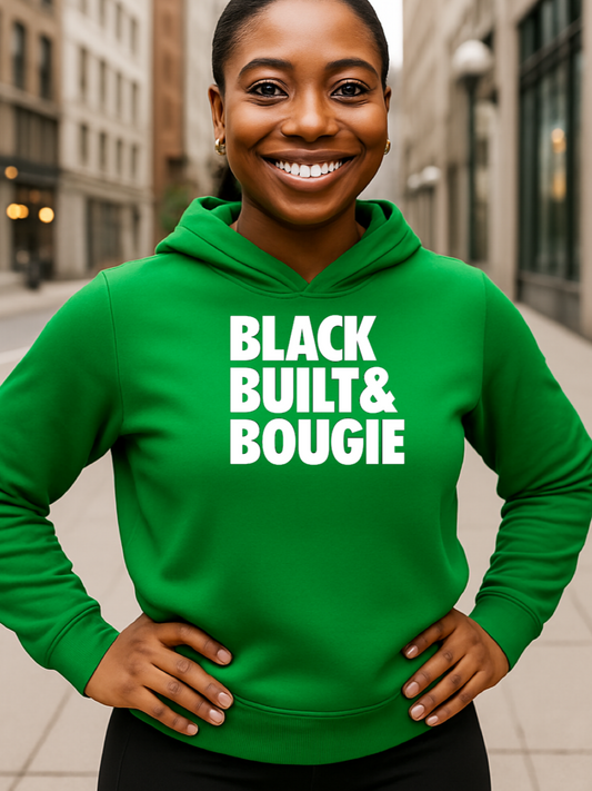 Black Built Bougie Bright Colors Hoodie