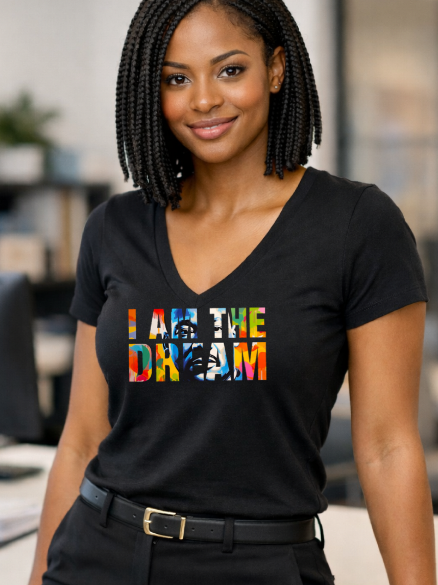 I Am The Dream Tri- Blend V-Neck T-Shirt