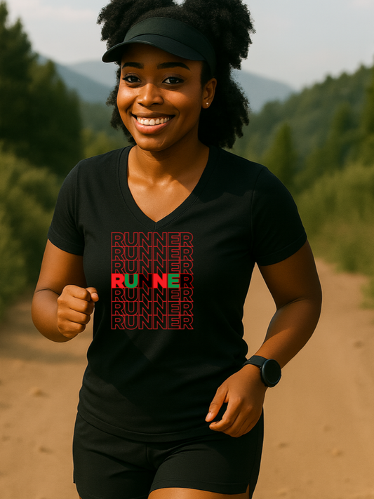 Runner Runner Runner Tri- Blend V-Neck T-Shirt