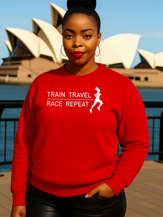 Train Travel Race Repeat Sweatshirt