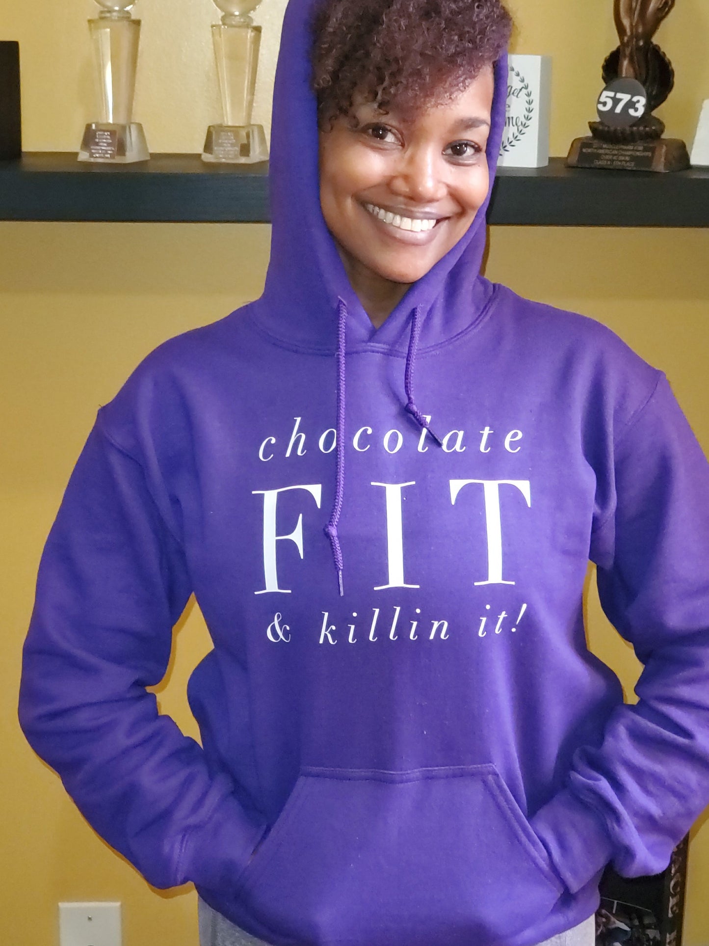 Chocolate Fit & Killin It Bright Colors Hoodie