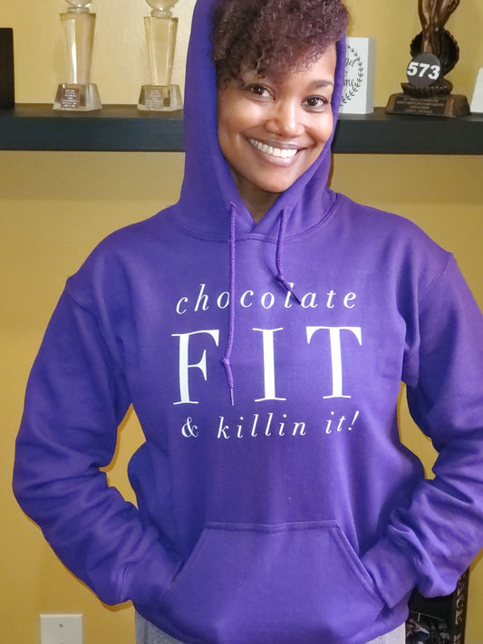 Chocolate Fit & Killin It Bright Colors Hoodie