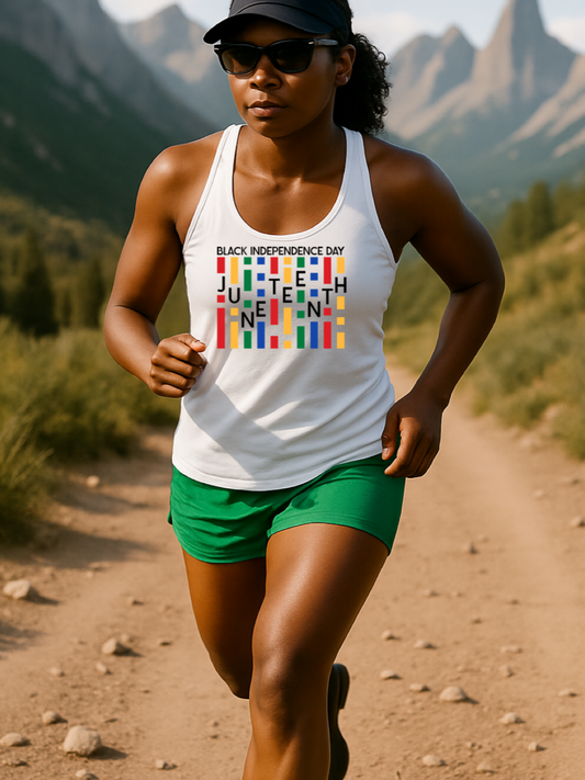 Black Independence Day Racerback Tank Top