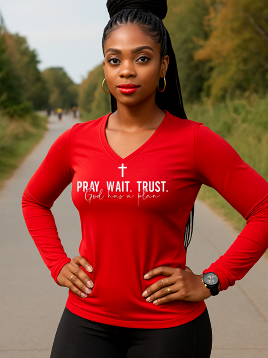 Pray Wait Trust Long Sleeve T-shirt