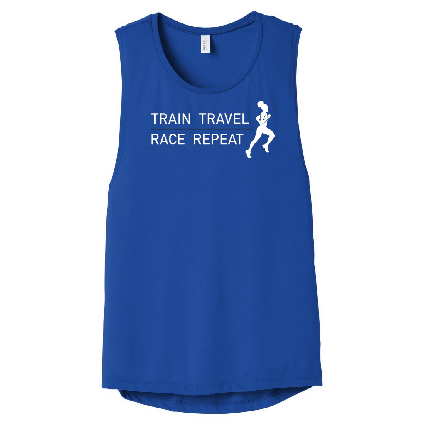 Train Travel Race Repeat  Muscle Tank - The Race