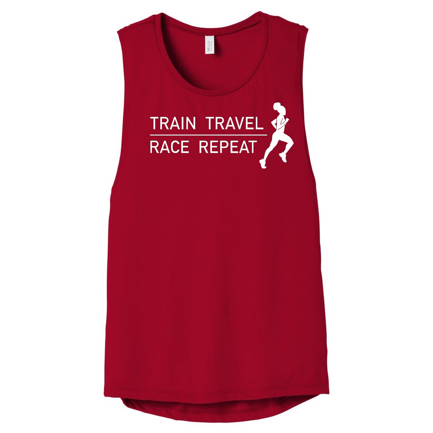 Train Travel Race Repeat  Muscle Tank - The Race