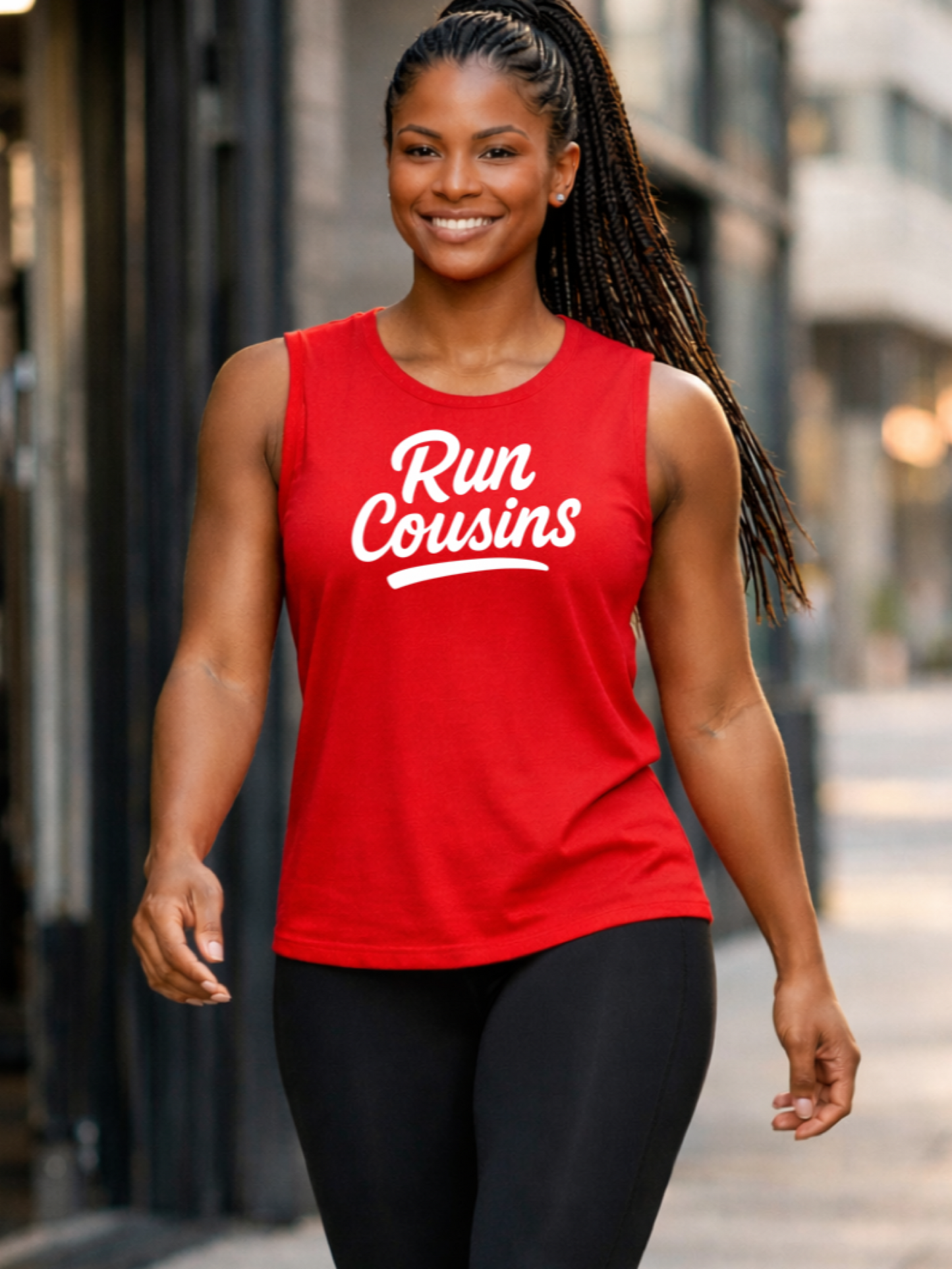 Run Cousins Muscle Tank