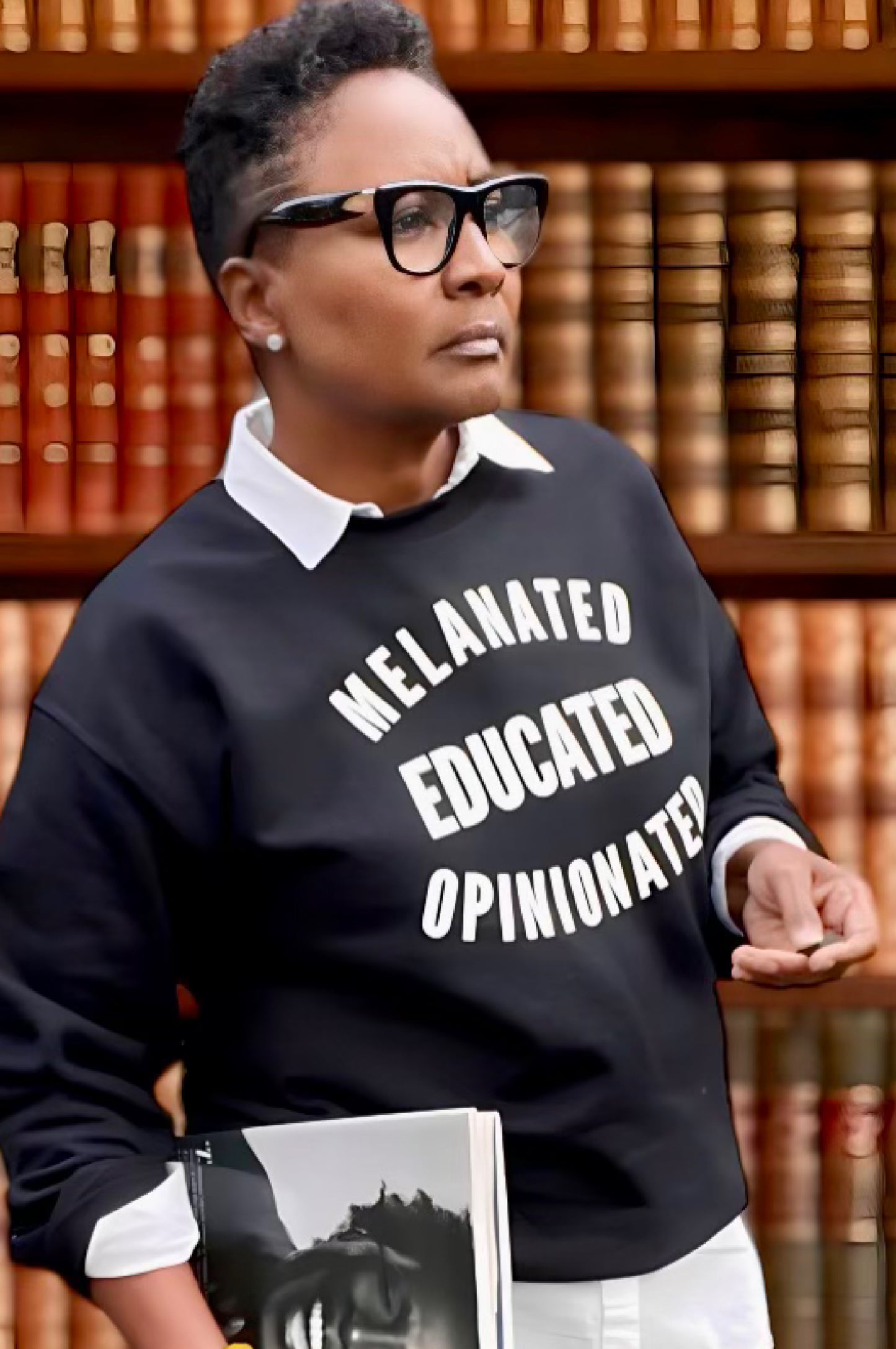 Melanated Educated Opinionated Crewneck Sweatshirt