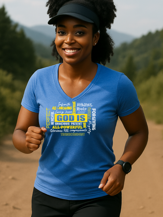 God is Tri-Blend V-Neck T-shirt