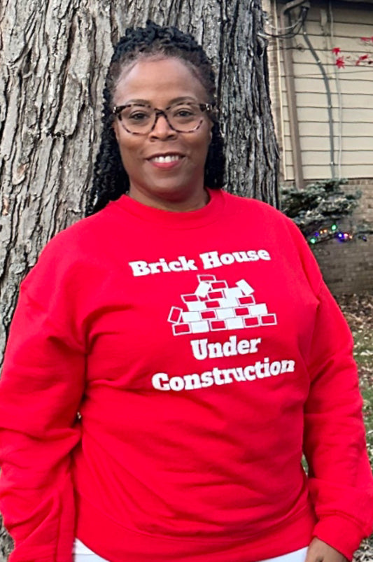 Brick House Under Construction  Crewneck Sweatshirt