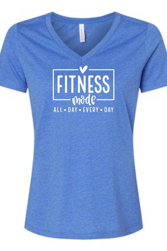Fitness Mode Tri Blend V-Neck T-Shirt