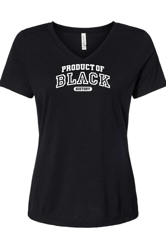 Product of Black History Tri- Blend V-Neck T-Shirt