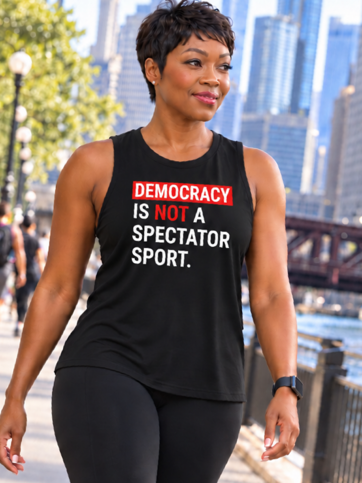 Democracy is Not a Spectator Sport Muscle Tank