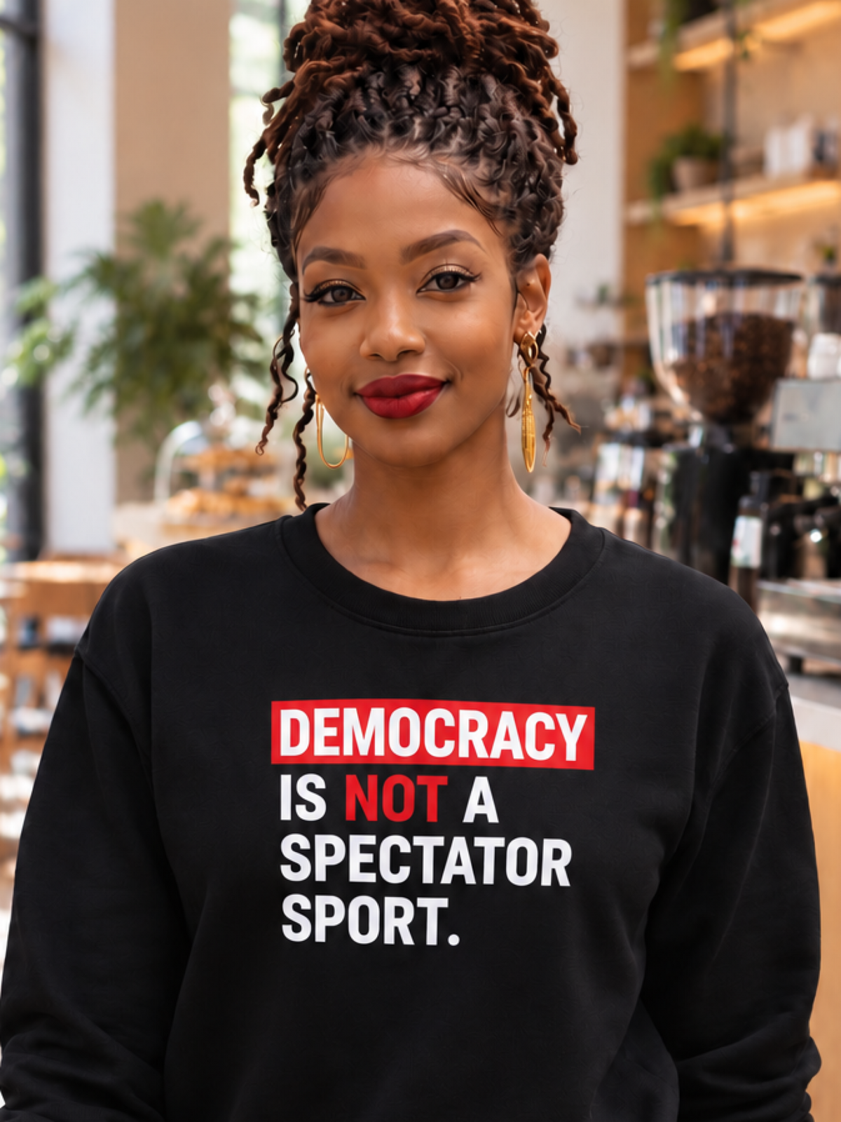 Democracy is Not a Spectator Sport  Unisex Crewneck Sweatshirt