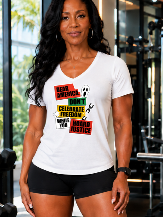 Dear America Tri- Blend V-Neck T-Shirt