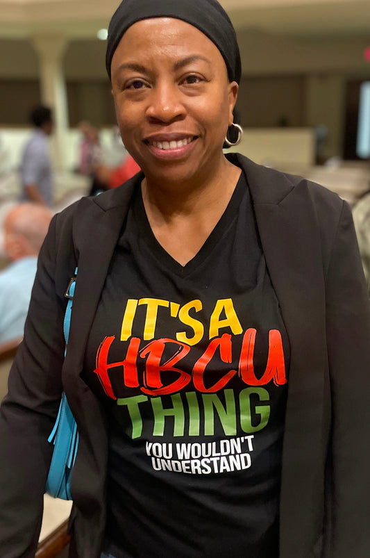 It's an HBCU Thing V-Neck T-Shirt