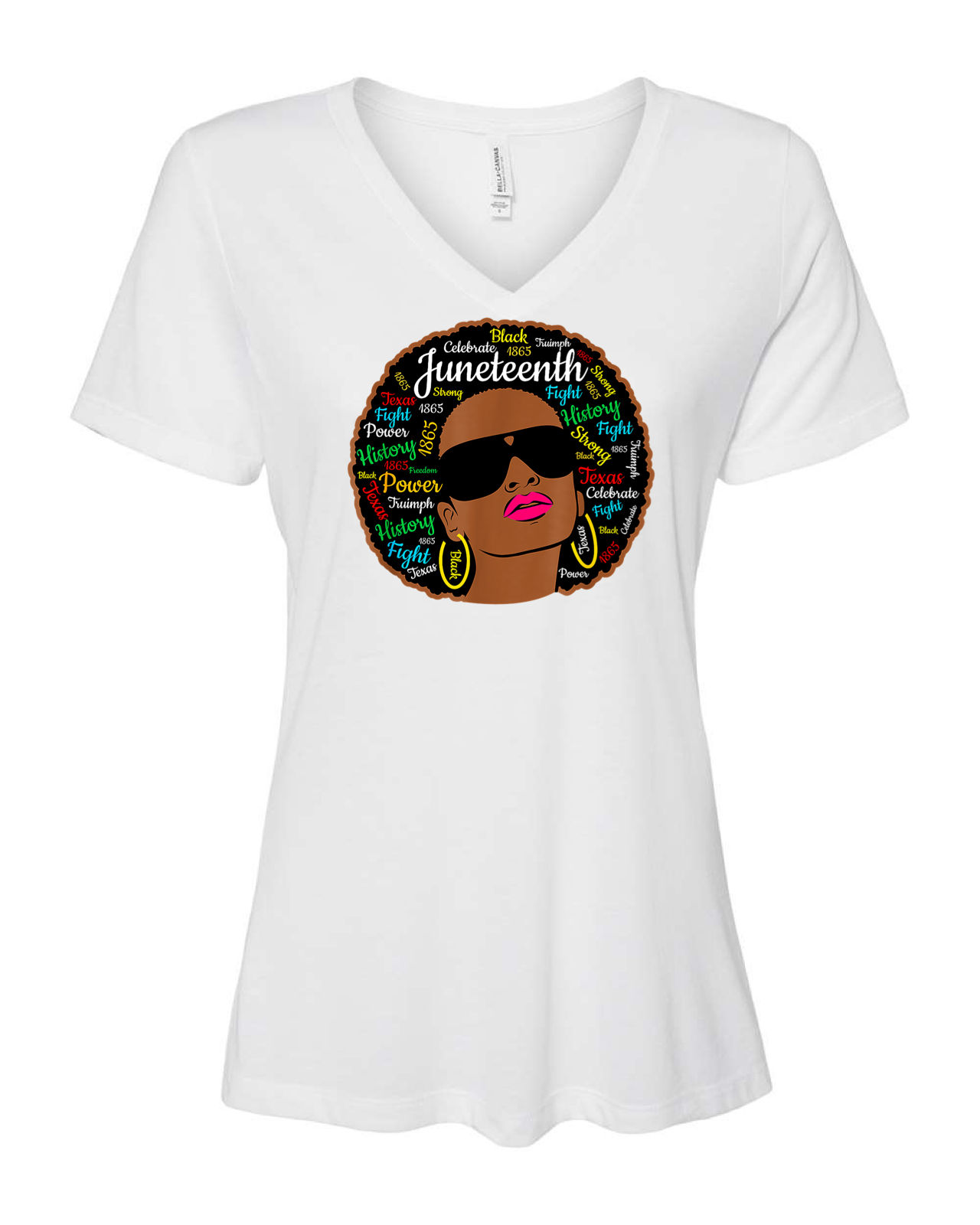White t-shirt for Juneteenth