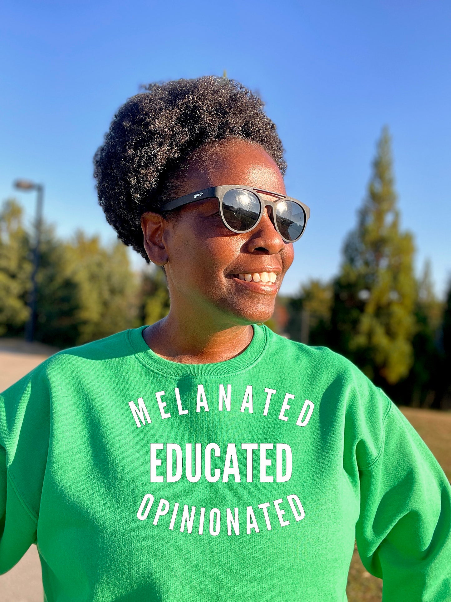 Melanated Educated Opinionated Crewneck Sweatshirt