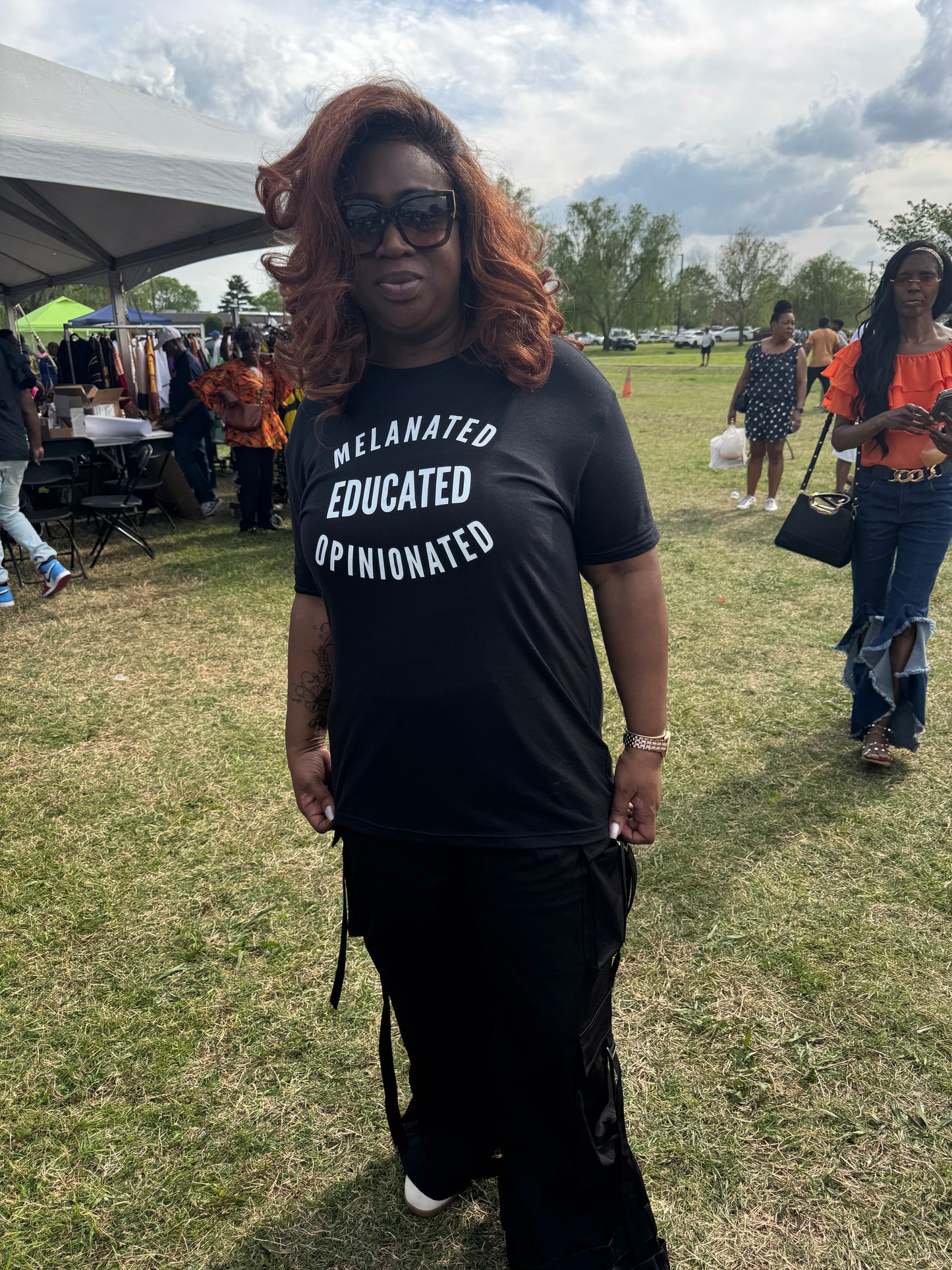 Melanated Educated Opinionated Tri-Blend  T-Shirt