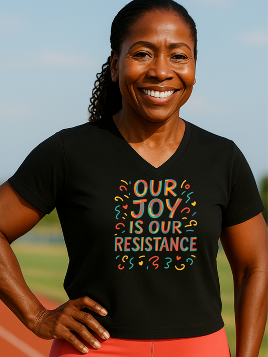 Our Joy is Our Resistance Tri-Blend V Neck T-shirt